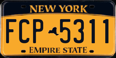 NY license plate FCP5311