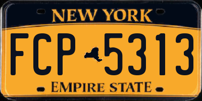 NY license plate FCP5313