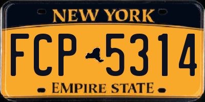 NY license plate FCP5314