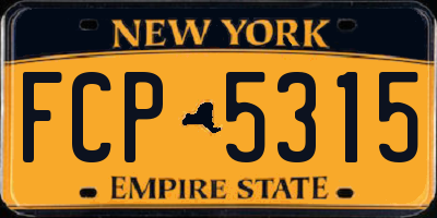 NY license plate FCP5315