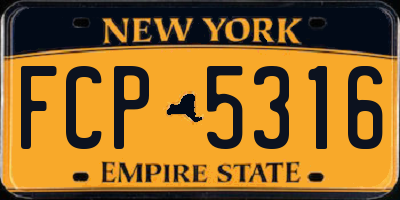 NY license plate FCP5316