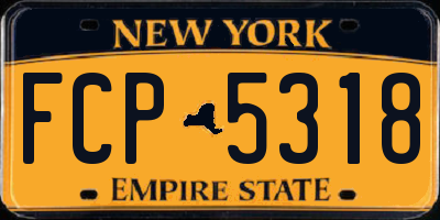 NY license plate FCP5318