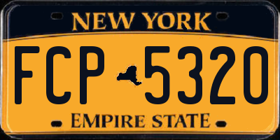 NY license plate FCP5320