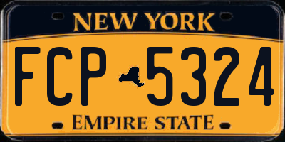 NY license plate FCP5324