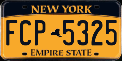 NY license plate FCP5325