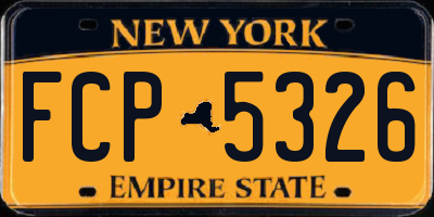 NY license plate FCP5326