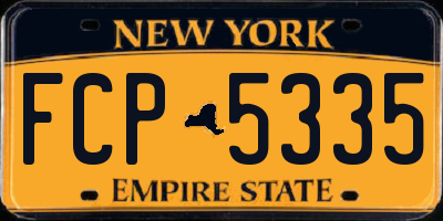 NY license plate FCP5335