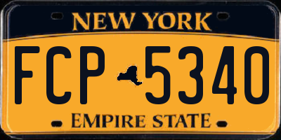 NY license plate FCP5340