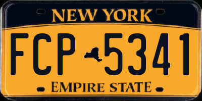 NY license plate FCP5341