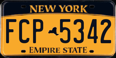 NY license plate FCP5342