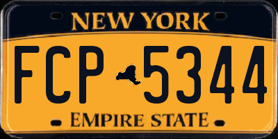 NY license plate FCP5344