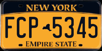 NY license plate FCP5345
