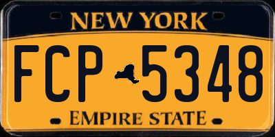 NY license plate FCP5348
