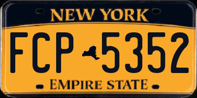 NY license plate FCP5352