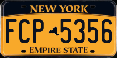 NY license plate FCP5356