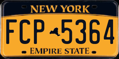NY license plate FCP5364