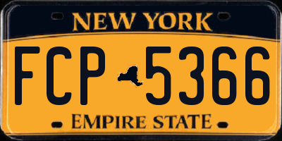 NY license plate FCP5366