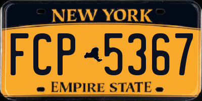NY license plate FCP5367