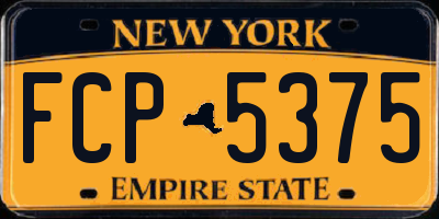 NY license plate FCP5375