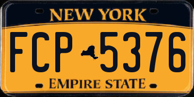 NY license plate FCP5376