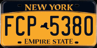 NY license plate FCP5380