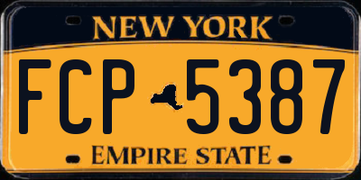 NY license plate FCP5387