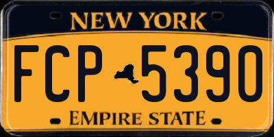 NY license plate FCP5390