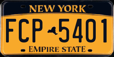 NY license plate FCP5401