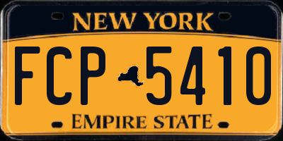 NY license plate FCP5410