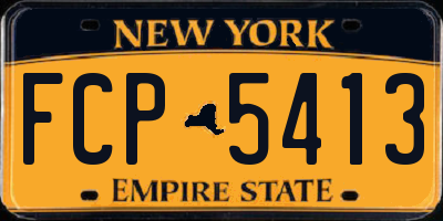 NY license plate FCP5413