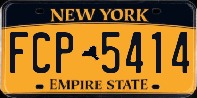 NY license plate FCP5414
