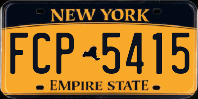 NY license plate FCP5415