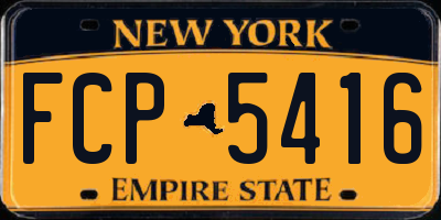 NY license plate FCP5416