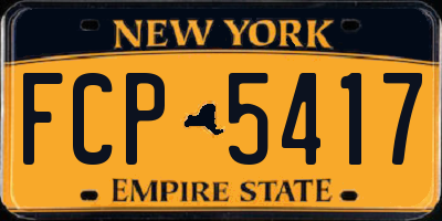NY license plate FCP5417