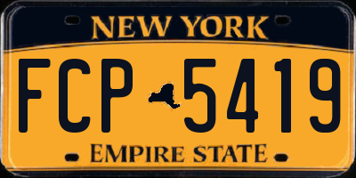 NY license plate FCP5419
