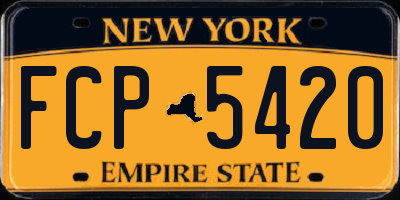 NY license plate FCP5420
