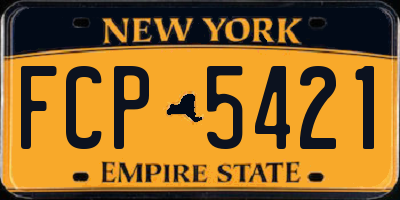 NY license plate FCP5421