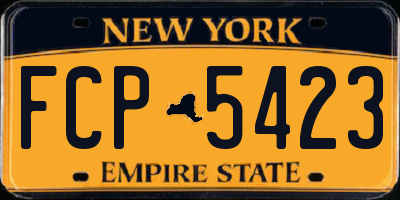 NY license plate FCP5423