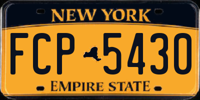 NY license plate FCP5430
