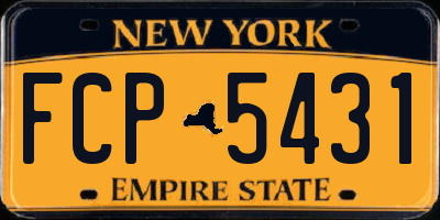 NY license plate FCP5431