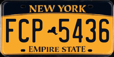 NY license plate FCP5436