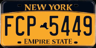 NY license plate FCP5449