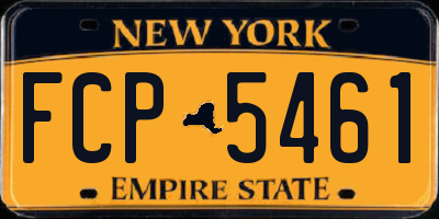 NY license plate FCP5461