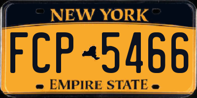 NY license plate FCP5466