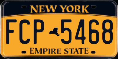 NY license plate FCP5468