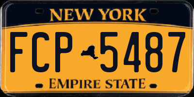NY license plate FCP5487