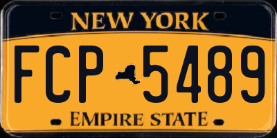 NY license plate FCP5489