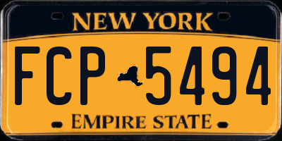 NY license plate FCP5494
