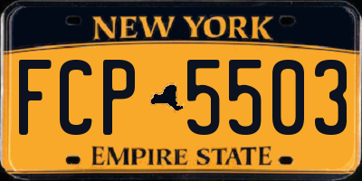 NY license plate FCP5503