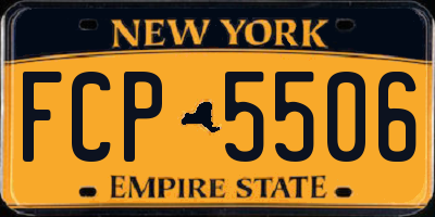 NY license plate FCP5506